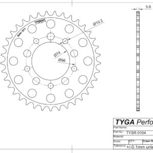 TYSR-0104-Series-Rr-Sprocket-Drawing