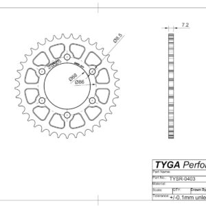 TYSR-0403-Series-Rr-Sprocket-Drawing