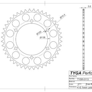 TYSR-0113-Series-Rr-Sprocket-Drawing