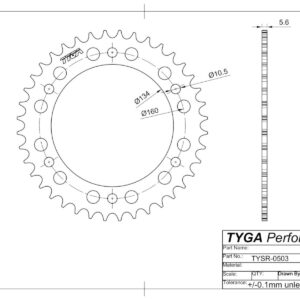 TYSR-0503-Series-Rr-Sprocket-Drawing