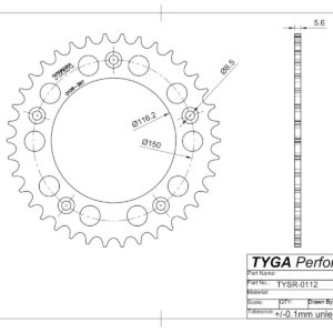 TYSR-0112-Series-Rr-Sprocket-Drawing