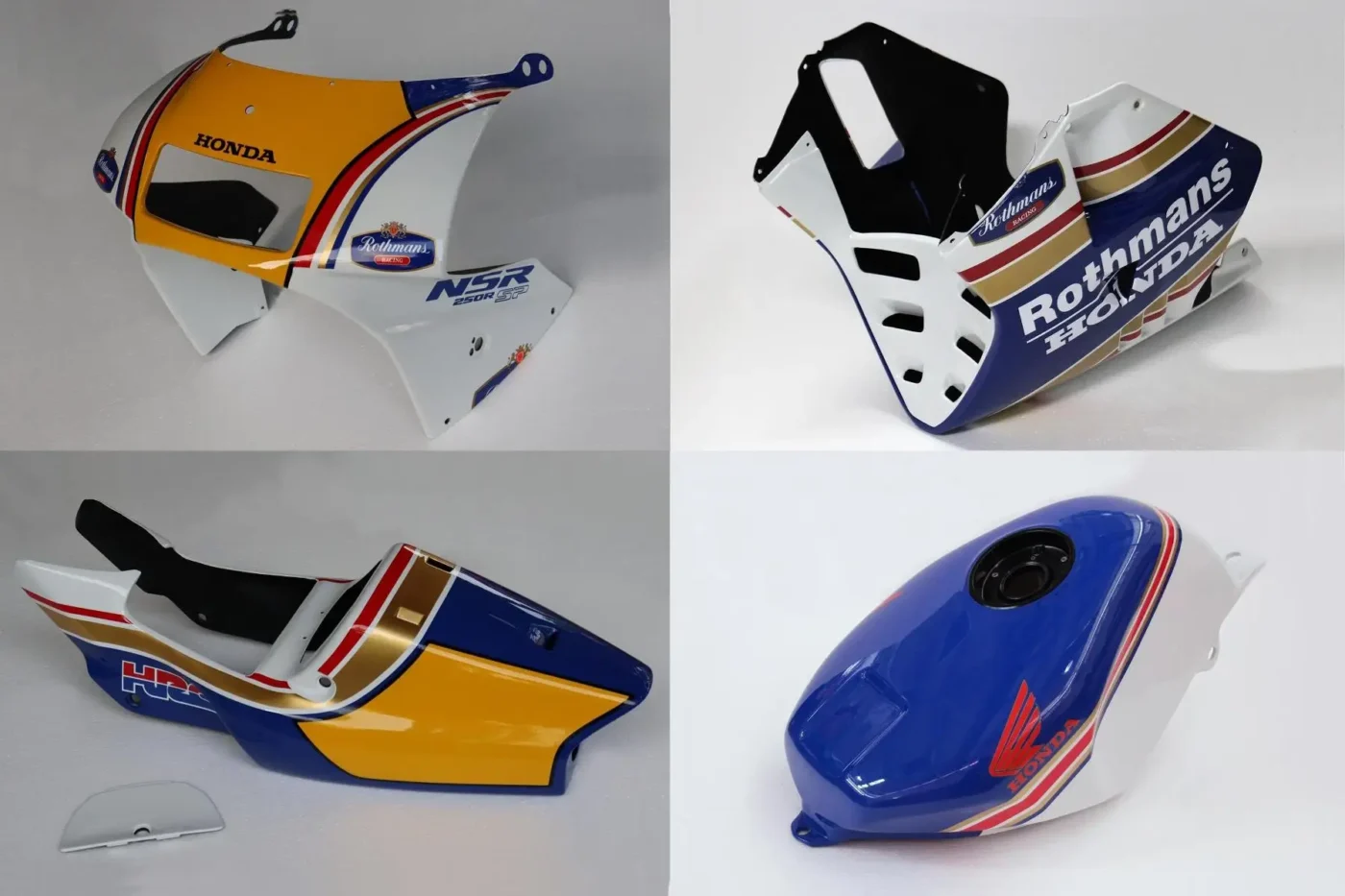 Kit, Bodywork, GRP, stock shape, with GRP tank, NSR250 MC21, Painted Rothmans