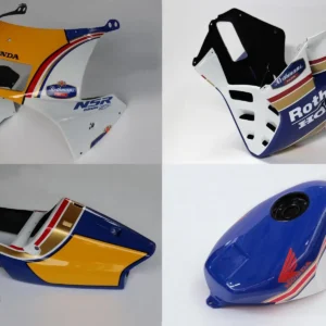 Kit, Bodywork, GRP, stock shape, with GRP tank, NSR250 MC21, Painted Rothmans
