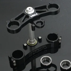 Triple Clamp Set, CNC Black, CBR600RR Forks to fit CBR250RR MC22