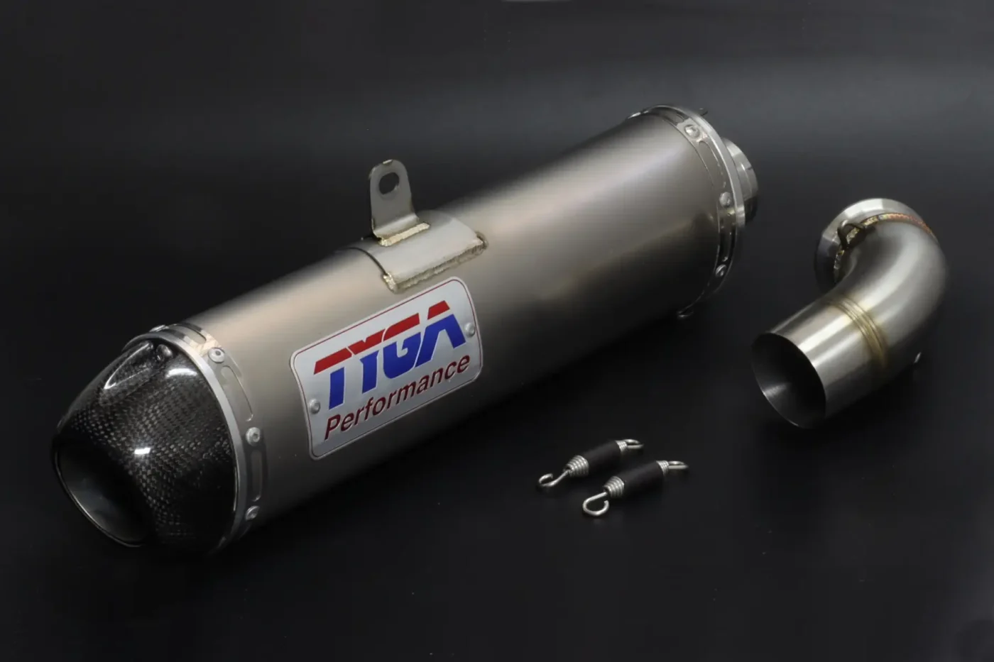 Set, Pipe, Slip On, Stainless, Oval/Carbon End Cap, KTM 390 Duke