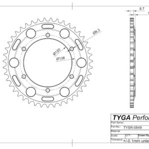 TYSR-0549-Series-Rr-Sprocket-Drawing
