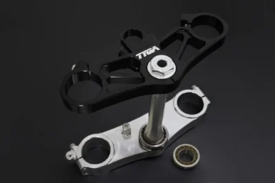 Triple Clamp Set, CNC Silver/Black, Street, SP1