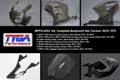 Kit, Complete Bodywork Set, Carbon, RC51 SP2