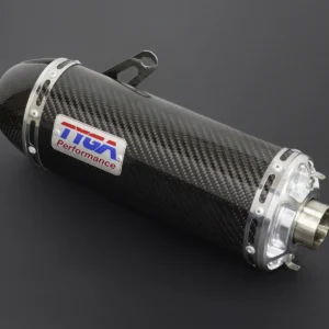 Silencer, Carbon, Oval-Carbon End Cap, Spring Mount, MSX125 Grom, No Fittings (Clearout) 2
