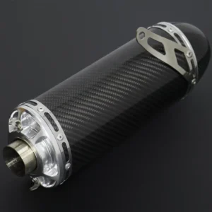 Silencer, Carbon, Oval-Carbon End Cap, Spring Mount, MSX125 Grom, No Fittings (Clearout) 3