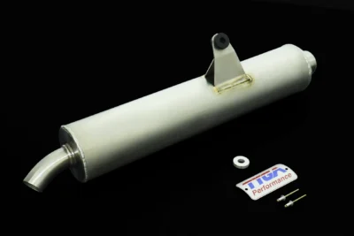 Silencer, Stainless, Left, Slip-On Replacement, RGV250 VJ21