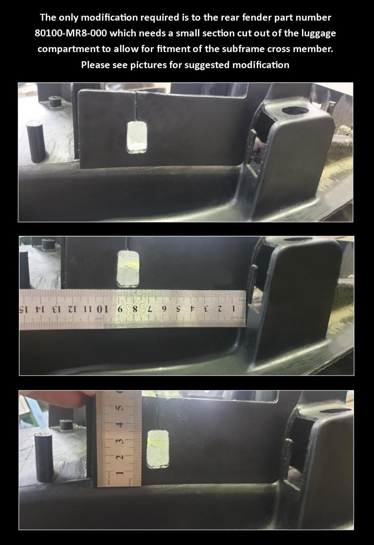 Subframe, Aluminium, Race, NC30 11 35undertraymod