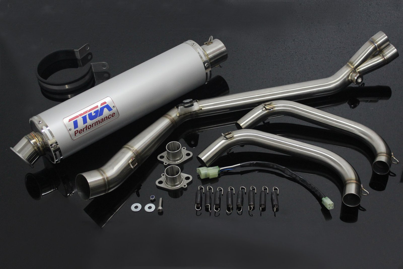 Set, Pipe, Full Race System, Ninja 250R, Round Aluminium Silencer 15 10ninjasetalun