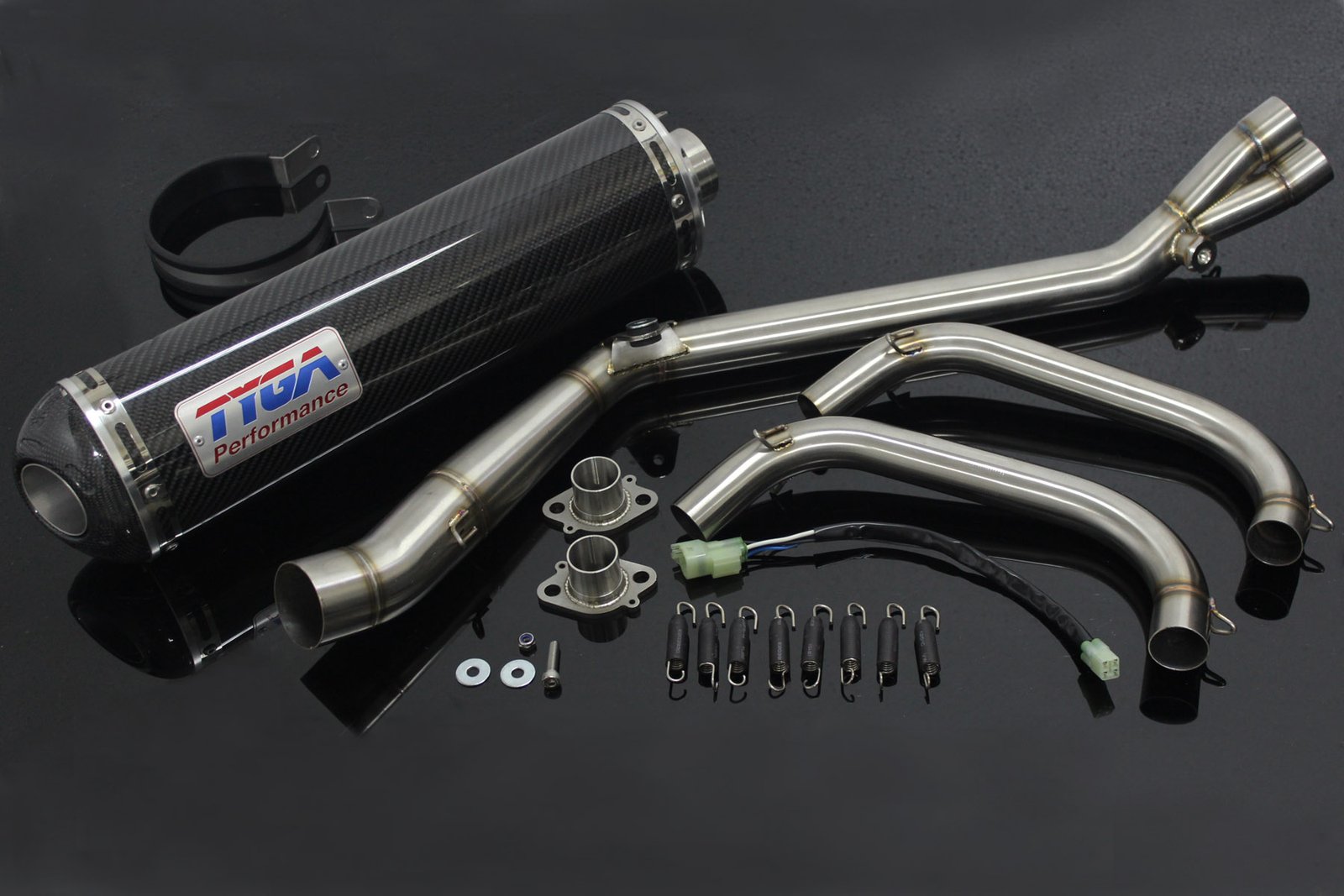 Set, Pipe, Full Race System, Ninja 250R, Oval, Carbon Silencer 16 12ninjacarbonsetn