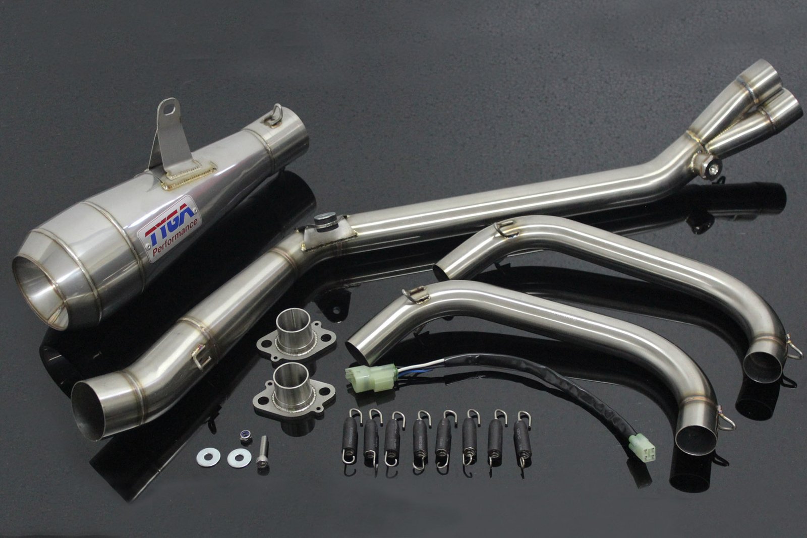 Set, Pipe, Full Race System, Ninja 300R, Moto Maggot Silencer 17 13ninjamaggotsetn