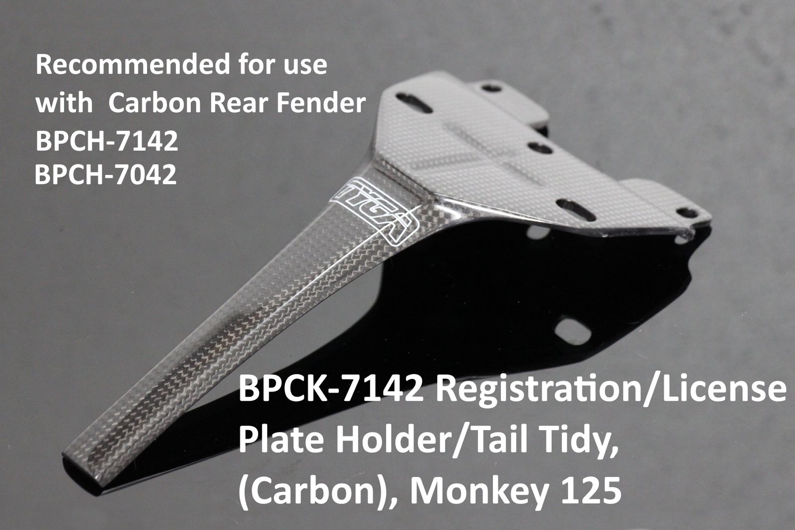 Rear Fender, Carbon, stock shape, no taillight mount, Monkey 125 6 32fendernfm125