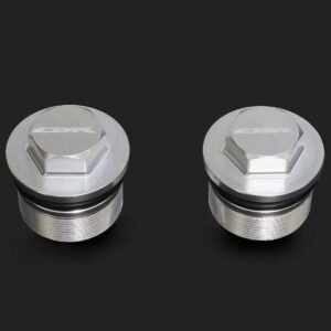 Front Fork Caps, Pair, Silver, CBR125/150