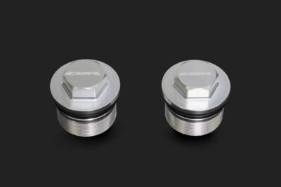 Front Fork Caps, Pair, Silver, CBR125/150