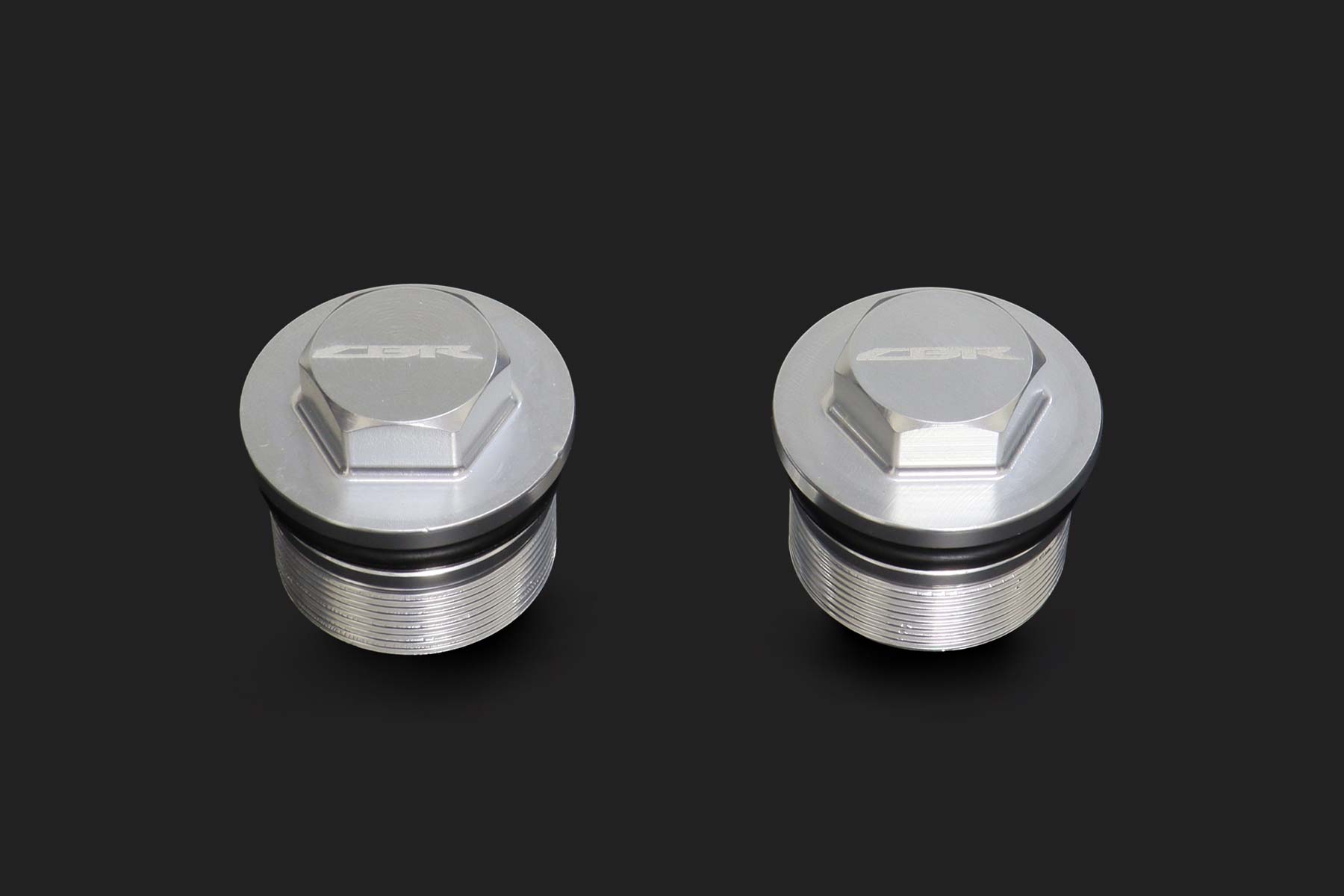 Front Fork Caps, Pair, Silver, CBR125/150 - TYGA Performance