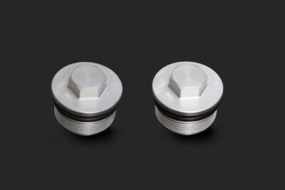 Front Fork Caps, Pair, Silver, CBR250