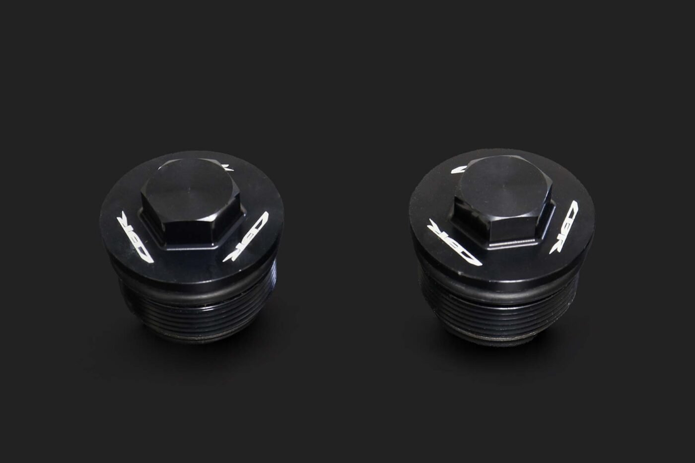 Front Fork Caps, Pair, Black, CBR250