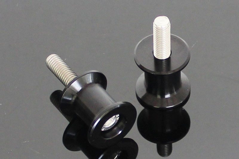 Rear Stand Bobbins, Black, M8, Assy.