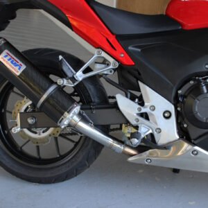 Set, Pipe, Slip On, CBR500, Carbon Oval/Carbon End Cap