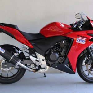 Set, Pipe, Slip On, CBR500, Carbon Oval/Carbon End Cap