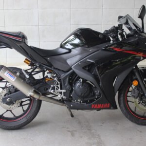 Set, Pipe, Race System, Yamaha R25/R3, MT-25/MT-03, Stainless, Stainless Silencer, Carbon End Cap