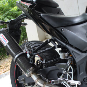 Set, Pipe, Race System, Yamaha R25/R3, MT-25/MT-03, Stainless, Round Carbon Silencer