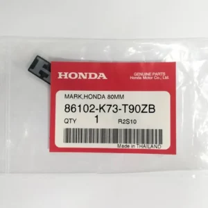 Decal, Honda 80mm, Black/Silver