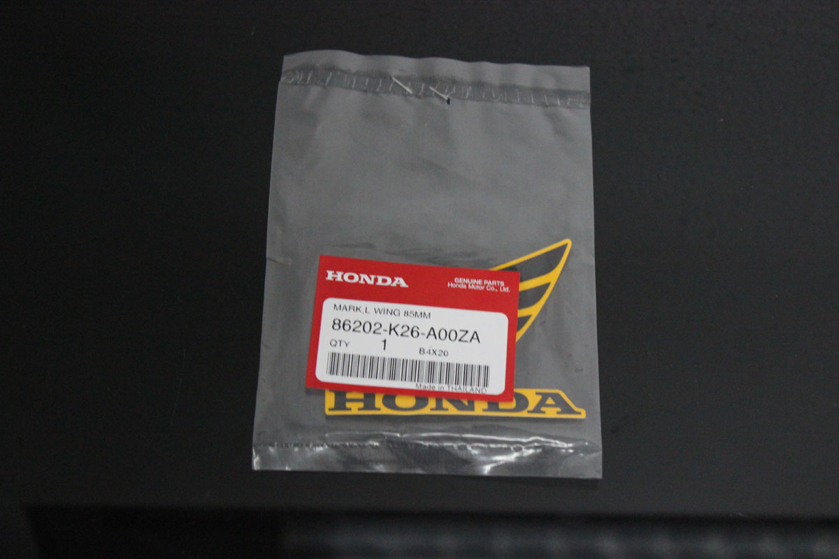 Decal, Left Wing, MSX125 Grom, Type 11, Black on Marigold Yellow Scheme