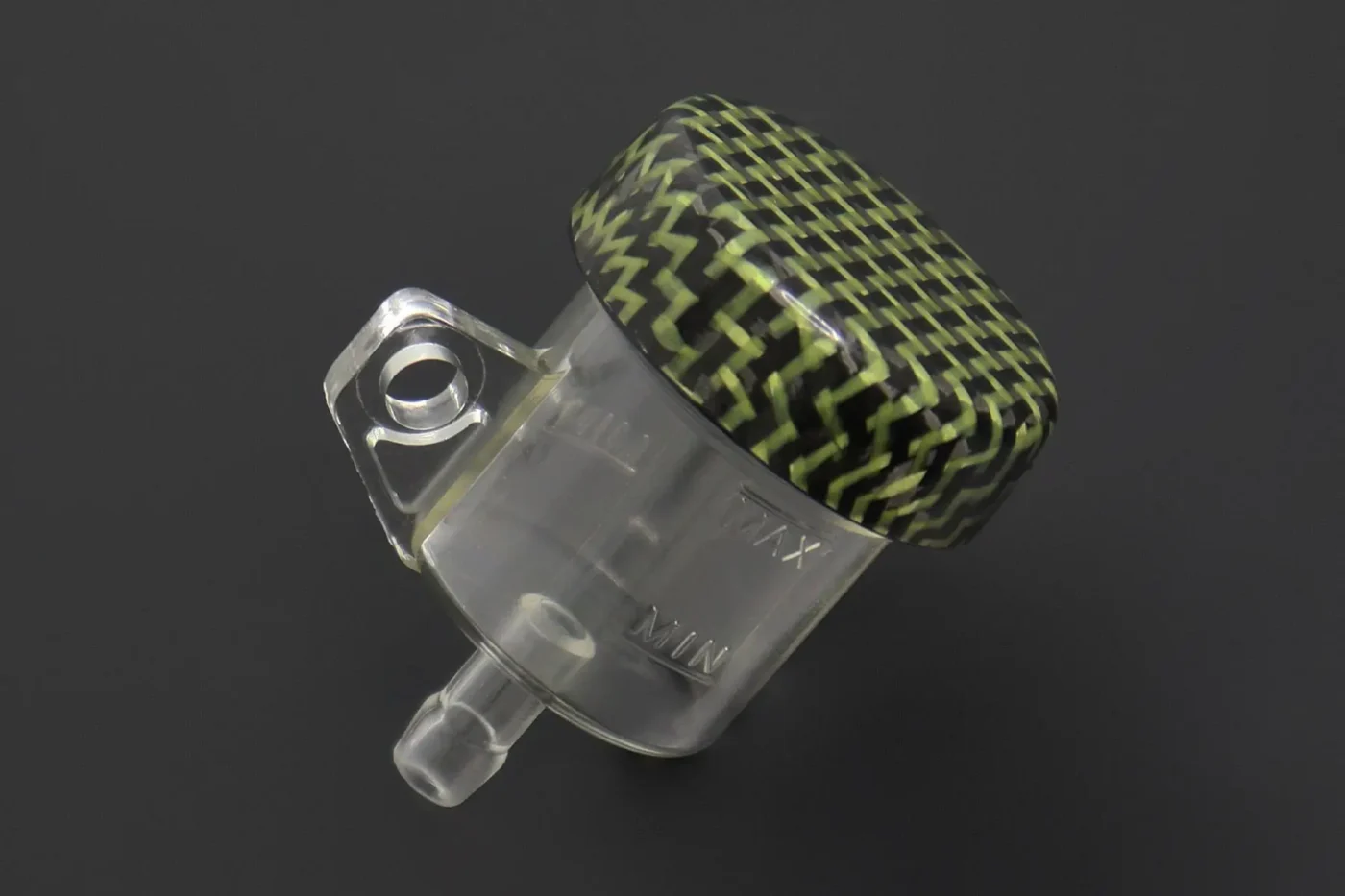 Mini brake reservoir, Carbon/Kevlar, Vertical Tube