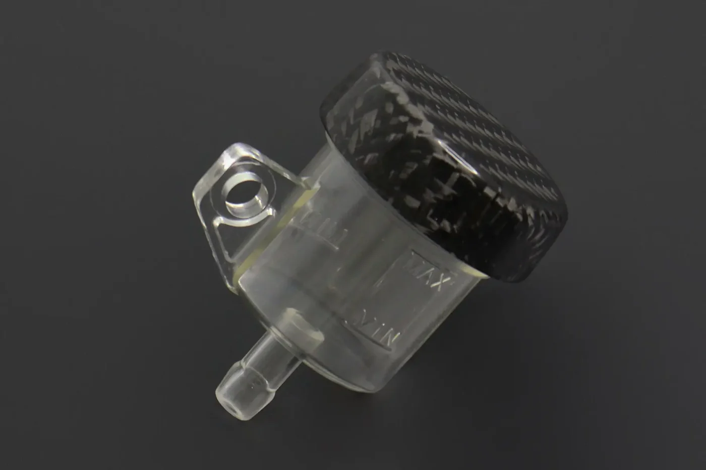 Mini brake reservoir, Carbon, Vertical Tube