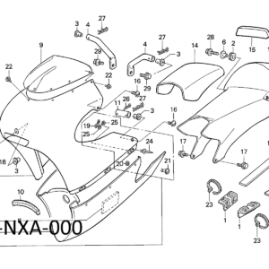 Cover, Steering Under (Carbon) Honda RS250 NXA