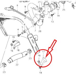 Stay Radiator, Left Lower, Carbon, RGV250 VJ21