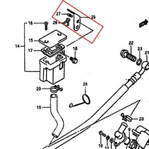 Rear Master Brake Reservoir Stay, Carbon, RGV250 VJ21