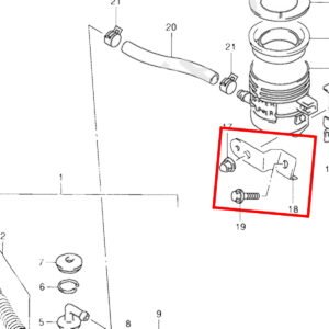 Front Master Brake Reservoir Stay, Carbon, RGV250 VJ22