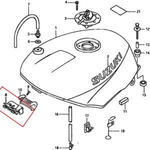 Fuel Tank Stay, Front, Carbon, RGV250 VJ21/VJ22