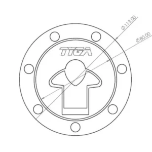 Carbon Tank Filler Cap Cover, Kawasaki Type 1