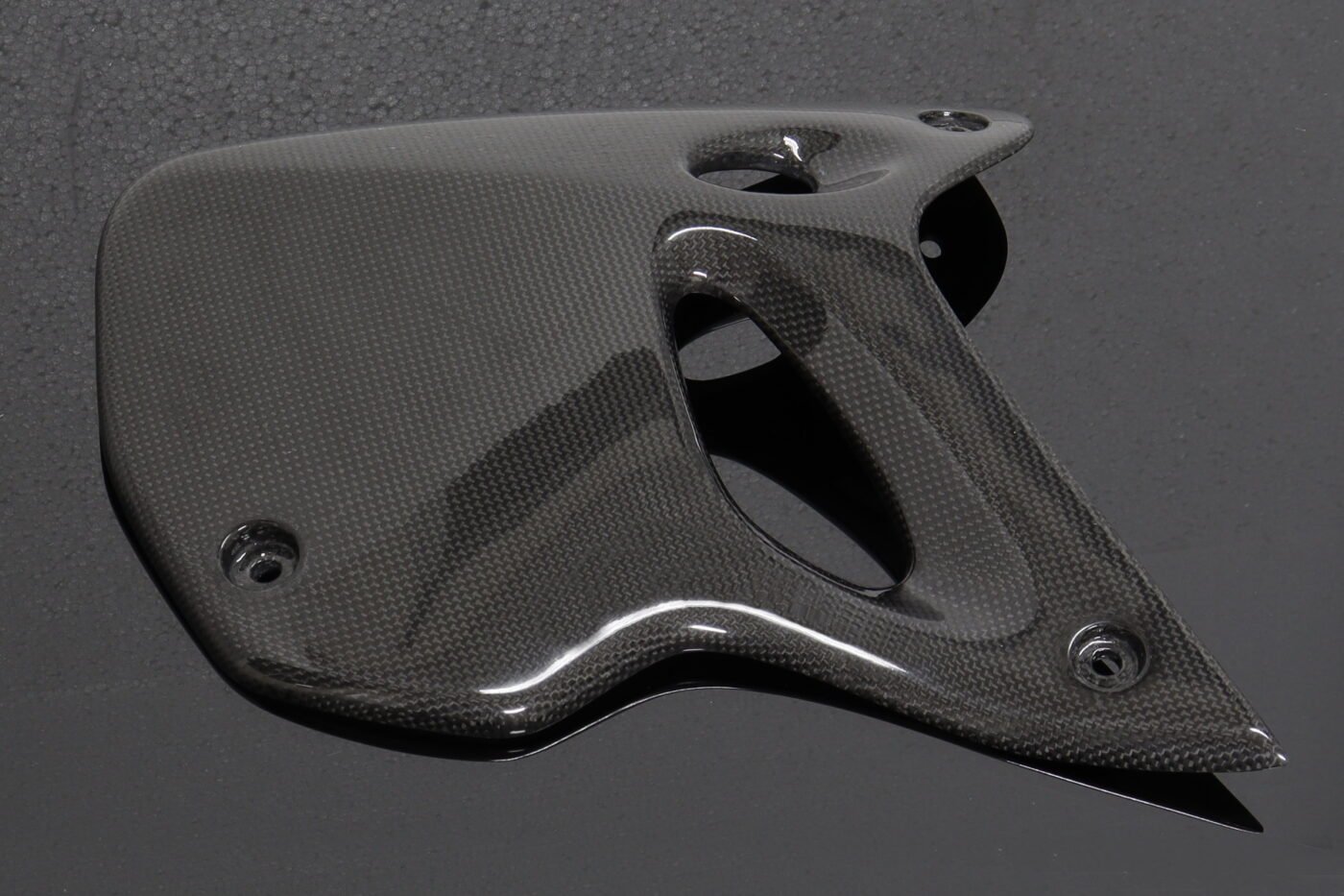 Radiator Shroud, Left, Carbon,KSR110