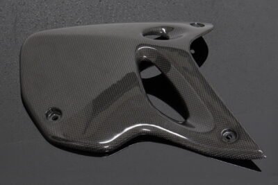 Radiator Shroud, Left, Carbon,KSR110