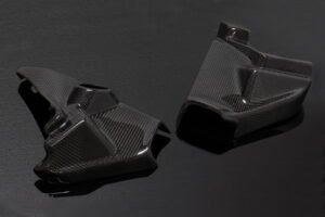 Headstock/Ignition Lock Covers, Carbon, 1985-2007 V-Max