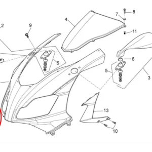 Side Cover, (Winglet) Carbon, Right, Aprilia RS-125 (2007-2012)