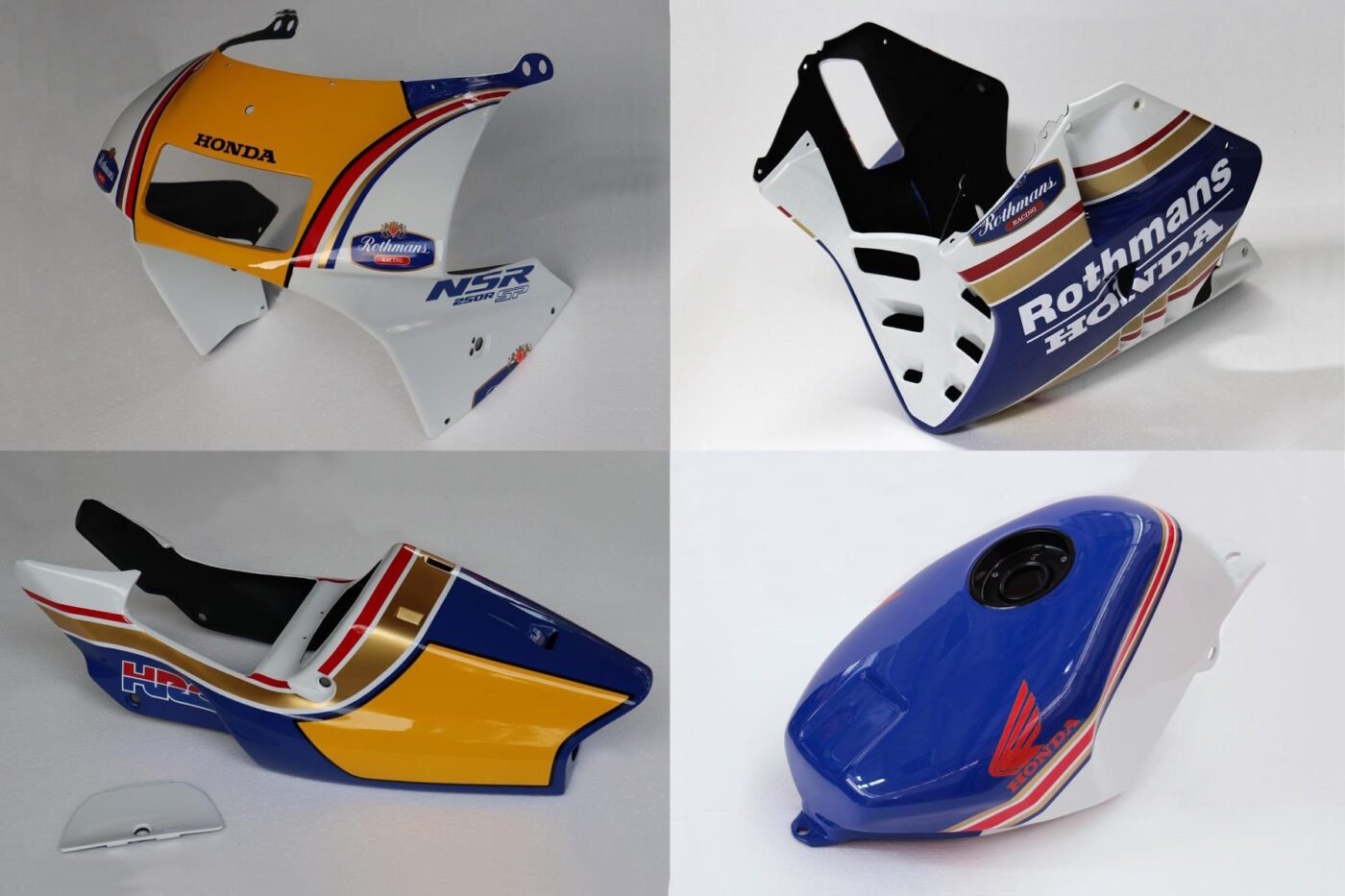 Kit, Bodywork, GRP, stock shape, with GRP tank, NSR250 MC21, Painted Rothmans