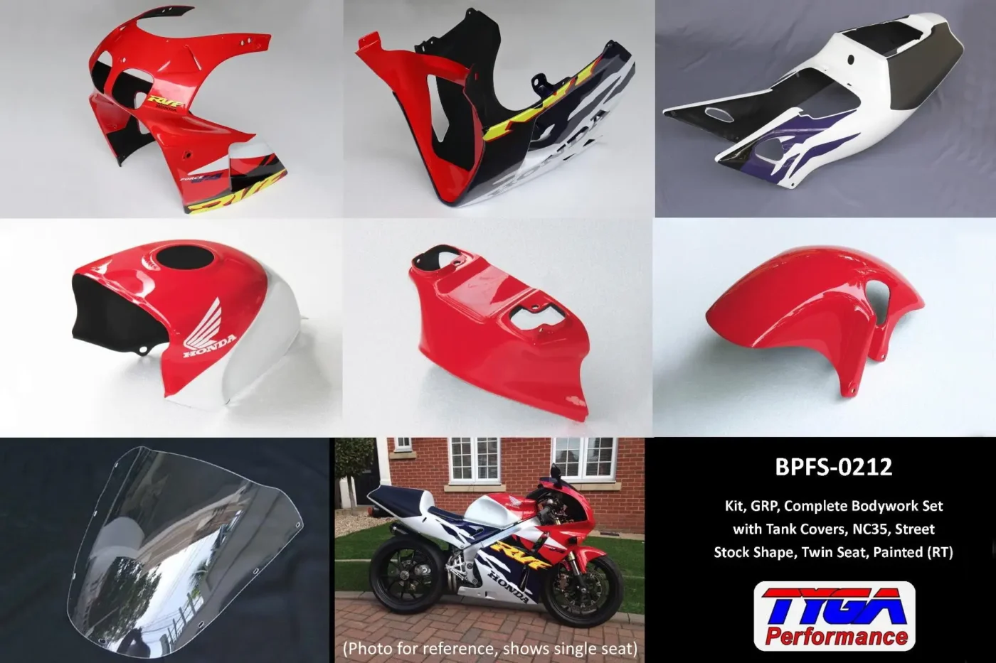 Kit, GRP, Complete Bodywork Set, NC35, Street Stock Shape, Twin Seat, Painted (RT) 1996