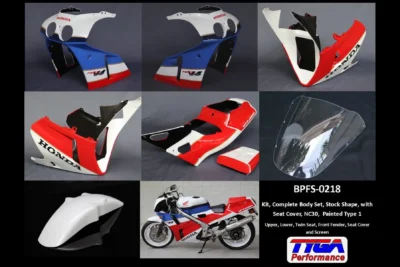 Kit, Complete Body Set, Stock Shape, with Seat Cover, NC30, Painted Type 1