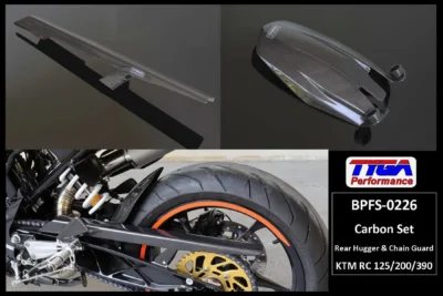 Carbon Set, Rear Hugger and Chain Guard, KTM RC125/200/390