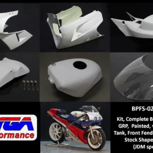 Kit, Complete Painted Bodywork, GRP, with Fuel Tank & Front Fender, Stock Shape, RC30 (JDM spec)