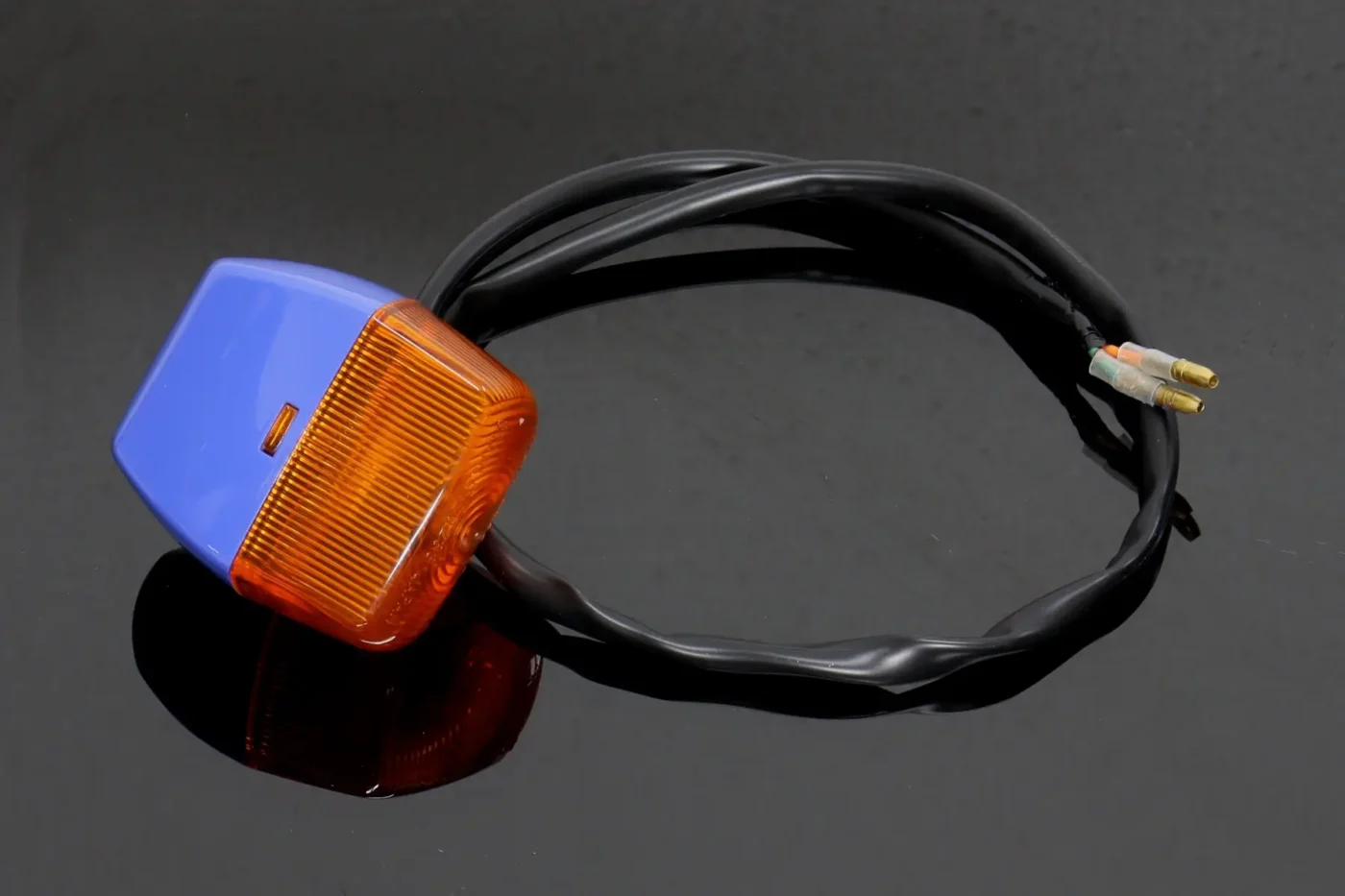 Turn Signal, Front, Left, Blue, RC30 Style 
